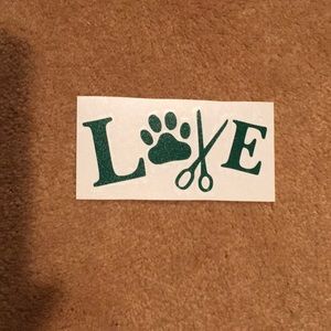 Pet Groomer Love vinyl decal